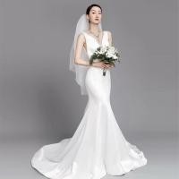 ราคา คอวีแต่งงานแสงเจ้าสาวซูเปอร์นางฟ้าฝรั่งเศสฝันชุดสลิมมิ่ง QH040 (47305276293)