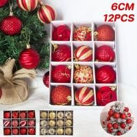 ราคา COD ลูกบอลคริสต์มาส 12PCS 6CM ตกแต่งต้นคริสต์มาส ตกแต่งบ้าน ตกแต่งคริสต์มาส ลูกบอลคริสมาส (45050948713)
