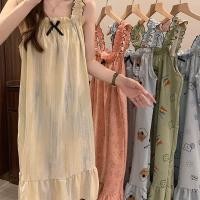 ราคา ชุดนอนผู้หญิง ลายหวานน่ารัก แขนกุด สไตล์น่ารัก สำหรับใส่ที่บ้านและห้องเช่า (54207434635)