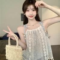 ราคา เสื้อกลวงโบฮีเมียนcrochet สำหรับวันหยุดที่ทะเล พุ่มแขนกุดใส่ได้นอกบ้าน (50857383652)