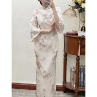 ราคา ชุดเสื้อเชิ๊ตแบบจีน สไตล์ใหม่ ทำจากผ้าซาติน Jacquard cheongsam เวอร์เตอร์ซี แขนกว้างสำหรับวัยรุ่น เทรนด์แฟชั่นสำหรับผู้หญิง (48505198711)