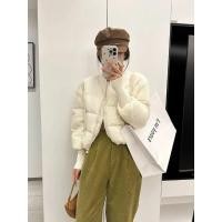 ราคา เสื้อโค้ทผ้าฝ้ายสีขาวผู้หญิงสไตล์ใหม่หลวมเรียบง่ายขนมปังเสื้อโค้ทสั้นพร้อมคอปกเบสบอล (44905633668)