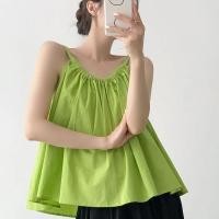ราคา เสื้อชั้นในสตรีแขนกุดหลวม สีเขียว สไตล์แฟชั่นใหม่ (56007388992)
