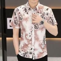 ราคา เสื้อดำคอปก เสื้อฮาวายลายดอก เสื้อเชิ้ตแขนยาวผ้าใยสังเคราะห์มี 2 สีM 3XL เทศกาลสงกรานต์ (57603768898)