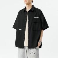 ราคา เสื้อแขนสั้นผู้ชาย สไตล์เกาหลี ป้ายตัวอักษรปัก ปุ่มปกแบบแฟชั่น สเวตเตอร์ถักลาย สีดำ สีเขียว สีน้ำตาล และสีขาว M 3XL (48703786032)