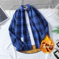 ราคา เสื้อลำลองลายสก๊อตพร้อมแขนยาว สีฟ้า เขียวมีให้เลือกสองสี ขนาดM 3XL (52503897363)