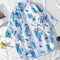 ราคา เสื้อเชิ้ตผู้ชายแฟชั่นลายดอกไม้วินเทจฮาวายแขนสั้น สไตล์เกาหลี M 3XL (53603990875)