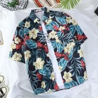 ราคา แฟชั่นพิมพ์ลายดอกไม้เสื้อแขนสั้น เส้นใยผ้า สีขาว เขียวมีให้เลือก 2 สี ขนาดM 3XL เทศกาลสงกรานต์ (53103841721)