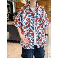 ราคา เสื้อยืดลายดอกไม้สีสันสดใสดีไซน์คอกลม เสื้อกันฝน M 3XL เทศกาลสงกรานต์ (45104148275)