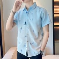 ราคา 100 โพลีเอสเตอร์เปลี่ยนสีอ่อนแขนสั้นสีเทาสีฟ้าสีเหลือง 3 สีให้เลือก M 3XL (40827695951)