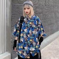 ราคา เสื้อเชิ้ตผู้ชายแฟชั่นลายดอกไม้วินเทจฮาวายแขนสั้น สไตล์เกาหลี M 3XL เทศกาลสงกรานต์ (53903995697)