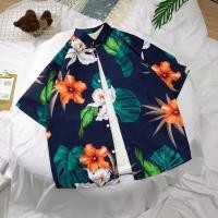 ราคา ฤดูร้อนแขนสั้นดอกไม้เสื้อผู้ชายและผู้หญิงวินเทจ Pi หล่อฮาวายชายหาดคู่รักเสื้อหลวมM 3XL เทศกาลสงกรานต์ (40277586216)