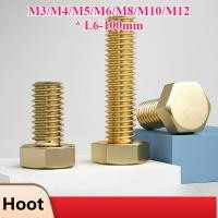ราคา DIN933 สกรูหกเหลี่ยมทองแดง Boltหกเหลี่ยม สกรูทองเหลือง M3 M4 M5 M6 M8 M10 M12 L6 100 มม MZ YH (49655629420)