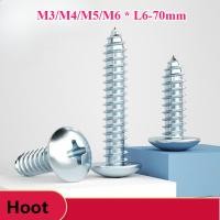 ราคา สกรูเกลียวปล่อยหัวแบนขนาดใหญ่ชุบสังกะสีสีน้ําเงิน สกรูไม้หัวร่มเห็ดไขว้ สกรูเกลียวปล่อยหัวกลม ม3 ม4 ม5 ม6 ล6 70มม MZ YH (51805609506)