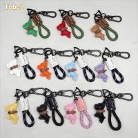 ราคา TOBE2 พวงกุญแจ French Bulldog Handmade Key Chain หนังเชือกถักพร้อมพวงกุญแจสายป้องกันการสูญหายสําหรับผู้หญิงผู้ชาย (55801067921)