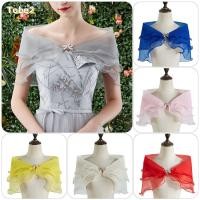ราคา TOBE2 ผ้าคลุมแต่งงาน ผ้าคลุมไหล่ลูกไม้เจ้าสาว แฟชั่นฤดูร้อน Elegant Tulle ชุดราตรีผ้าคลุมไหล่ผู้หญิง (53500613461)