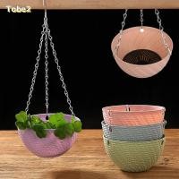 ราคา TOBE2 1 PC ตะกร้าแขวนพลาสติกรอบ Succulent พืชแฟชั่นโซ่กระถางดอกไม้ (56757206139)