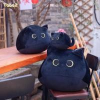 ราคา TOBE2 แมวดําหมอน Plush 10 30 ซม การ์ตูนหัวแมว Cuddly หมอนเบาะตุ๊กตา ของขวัญจี้ขนาดเล็กสาว (54354209357)