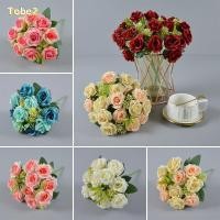 ราคา แน่นอน2 ช่อดอกกุหลาบประดิษฐ์ 6สี31เซนติเมตรดอกโบตั๋นดอกไม้ปลอม สมจริง10หัวผ้าไหมดอกไม้ประดิษฐ์ตกแต่งงานแต่งงานดอกไ (52207641056)