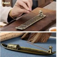 ราคา โทเบ2 ที่ใส่ธูป โลหะโบราณสไตล์ธูปติดเตา ทนทานเรือรูปร่างคลาสสิก ความสง่างาม เตาอโรมาตกแต่งภายในบ้าน (51757206025)