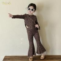 ราคา ชุดสูทลายเสือดาวสำหรับเด็กผู้หญิง ประกอบด้วยเสื้อยืดแขนยาวและกางเกงทรงบาน ทำจากเนื้อผ้าฝ้ายคุณภาพดี (40328704010)