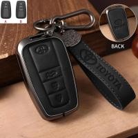 ราคา สังกะสีอัลลอยด์หนังกุญแจรถสําหรับ Toyota Vios Yaris Agya Wigo Corolla Cross Fortuner Innova Camry bZ4X Prius Corolla Camry Hybrid Alphard Vellfire Remote Key ผู้ถือกุญแจรถ (47507711525)