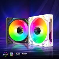 ราคา OZTH 12 ซม ARGBputer กรณีปิดเสียงพัดลม PC Tower Silent Air Cooler PWM 4Pin ความเร็วสูง 1600 PWM DC12V กระจกระบบระบายความร้อน Vary (46007722077)