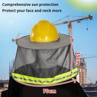 ราคา OZTH ฤดูร้อน Sun Shade หมวกนิรภัย Ne Shield หมวกกันน็อกแถบสะท้อนแสงหมวกนิรภัยหมวกสําหรับงานก่อสร้าง Vary (56607573815)