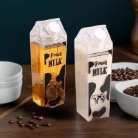 ราคา OZYTH 500 750 1000ML ขวดนมน้ํากล่องสแควร์กาแฟน้ําผลไม้ชาถ้วยโปร่งใสนมสําหรับกีฬากลางแจ้ง Camping Gym Vary (56454998657)
