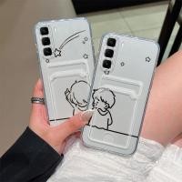 ราคา ผู้ถือบัตรสําหรับ INFINIX HOT 60 HOT 60i HOT 50 60 PRO Plus 4G INFINIX HOT 50 4G 5G HOT 50 60 PRO 4G INFINIX X6720 X6882 X6880 X6726 X6728 คนรักเคสใส (27341911010)