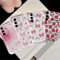 ราคา SAMSUNG สําหรับSamsung Galaxy A16 A26 A04S A05S A13 A14 A15 A36 A24 A25 A34 A35 A54 A55 A56 M34 F34 4G 5Gการ์ตูนครีมฝาครอบโบว์คู่นุ่มTPUเคสโทรศัพท์ (42752988278)