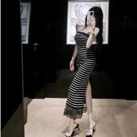 ราคา ชุดเดรสสไตล์ฤดูร้อนใหม่ กระโปรงยาวลายถักท่อ ดูเรียบหรูและยืดหยุ่น (51956859391)