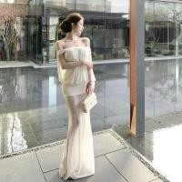 ราคา ชุดสูทสตรีสีเบจเนื้อผ้าชีฟอง แขนกุด กางเกงเอวสูงลายดอก ชุดสองชิ้น (51056594058)