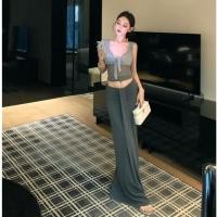 ราคา ชุดลำลองสไตล์ใหม่สำหรับฤดูร้อน 2026 ชุดสองชิ้นเสื้อและกระโปรงยืดหยุ่น สบายตัว เอวต่ำกระโปรงยาวปานกลาง (50256923079)