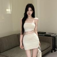 ราคา ชุดแซ็กซี่สไตล์ใหม่สำหรับฤดูร้อน 2026 ดีไซน์ขาวยืดหยุ่น พร้อมลูกไม้ปัก แขนกุด คอเต่า และเอวล๊อคพอดีตัว (46806924010)