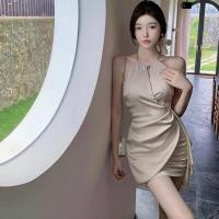 ราคา ชุดเดรสสายเดี่ยว เปิดไหล่ ผ้าซาติน จับจีบ เอวแคบ เซ็กซี่ สไตล์ฝรั่งเศส เหมาะกับงานปาร์ตี้ สําหรับผู้หญิง (25773002962)