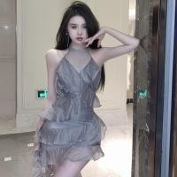 ราคา ชุดเดรสเซ็กซี่ เข้ารูป แต่งลูกไม้ เอวแคบ แต่งสายคล้องคอ สไตล์เกาหลี สําหรับผู้หญิง (23937496789)