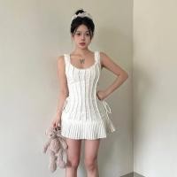 ราคา ชุดเดรสแขนกุดลําลอง คอกลม เข้ารูป เอวแคบ แต่งลูกไม้ สีขาว แฟชั่นเซ็กซี่ สไตล์เกาหลี สําหรับผู้หญิง (24121892710)