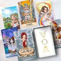 ราคา 12 7 ซม Pythia Tarot เคลือบ UV กันน้ํา สํารับไพ่ทาโรต์อินดี้ที่ไม่ซ้ําใครสําหรับผู้เริ่มต้น เทพกรีก การ์ตูนเทพนิยายน่ารัก ฟอยล์ขอบทอง (44378632268)