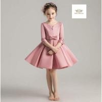 ราคา Pink Dress Girl เซท 2 ชิ้น ชุดกระโปรงแขนสั้น ที่คาดผมคละแบบ ชุดไปงานสีชมพู ชุดออกงาน เดรสเด็กหญิง เรียบหรู เดรสแสดงดน (25166463315)