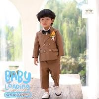 ราคา ฺBrown Suit ขุดสูทเด็กเล็ก สูทเด็กโต สูทสีน้ำตาล ขนาด 80 ถึง 150 สูทเด็ก สูทสีน้ำตาล เซท 3 ชิ้น เสื้อนอกมีซับ เสื้อกั (24916344013)