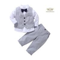 ราคา Boy Vest เซทกั๊กเด็กเล็ก กั๊กเด็กโต แขนยาว 4 ชิ้น ชุดกั๊กสีเทา เชิ้ตขาว เสื้อกั๊ก เชิ้ต กางเกงเอวยืด หูกระต่ายสุ่มสี (23512888112)