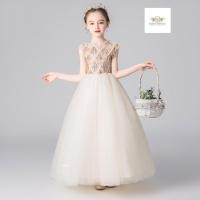 ราคา Champagne Dress Girls เซท 2 ชิ้น เดรสสีแชมเปน ชุดไปงาน สีครีมทองอ่อน ชุดกระโปรง ที่คาดผมคละแบบ ชุดเดรสยาว ชุดไปงาน ธี (23287576139)