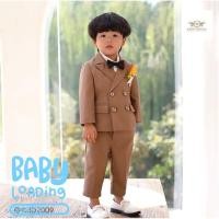 ราคา ฺBrown Suit ขุดสูทเด็กเล็ก สูทเด็กโต สูทสีน้ำตาล ขนาด 80 ถึง 150 สูทเด็ก สูทสีน้ำตาล เซท 3 ชิ้น เสื้อนอกมีซับ เสื้อกั (22736306176)
