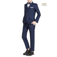 ราคา สูทเด็กเล็ก สูทเด็กโต Navy Kid Suit สูทเด็กสีกรมท่า 2 ชิ้น เสื้อสูท กางเกง ขนาด 90 100 110 120 130 140 150 160 (20551256006)