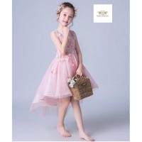 ราคา Pink Cocktail Dress Girls ชุดกระโปรงเด็กหญิง หน้าสั้นด้านหลังยาว ที่คาดผมมุกคละแบบ Party Cocktail Piano Birthday (16128729955)