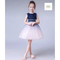 ราคา Blue Cocktail Dress Girl เซท 2 ชิ้น ชุดกระโปรง ที่คาดผมมุก ใสง่าย ใส่สวย Party Cocktail Piano Birthday เดรส ขนาด 11 (15965203387)