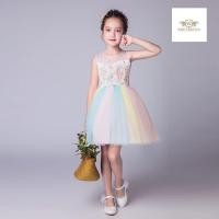 ราคา Rainbow Cocktail Dress Girl ราตรีเด็ก เซท 2 ชิ้น ชุดกระโปรง ที่คาดผมมุก ใสง่าย ชุดกระโปรงสีรุ้งน่ารัก เดรสสวย Party (14865205417)