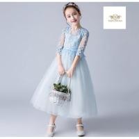 ราคา Blue Dress Girls เดรสเด็กหญิง ชุดกระโปรงสีฟ้า ที่คาดผมคละแบบ เดรสสวย หรู สีฟ้า Party Piano Dress Girls ขนาด 110 13 (10540428207)