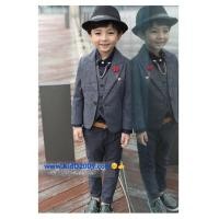ราคา สูทสีเทา เด็ก เซท เสื้อสูท เสื้อกั๊ก กางเกง ขนาด 110 และ 130 (1189439931)